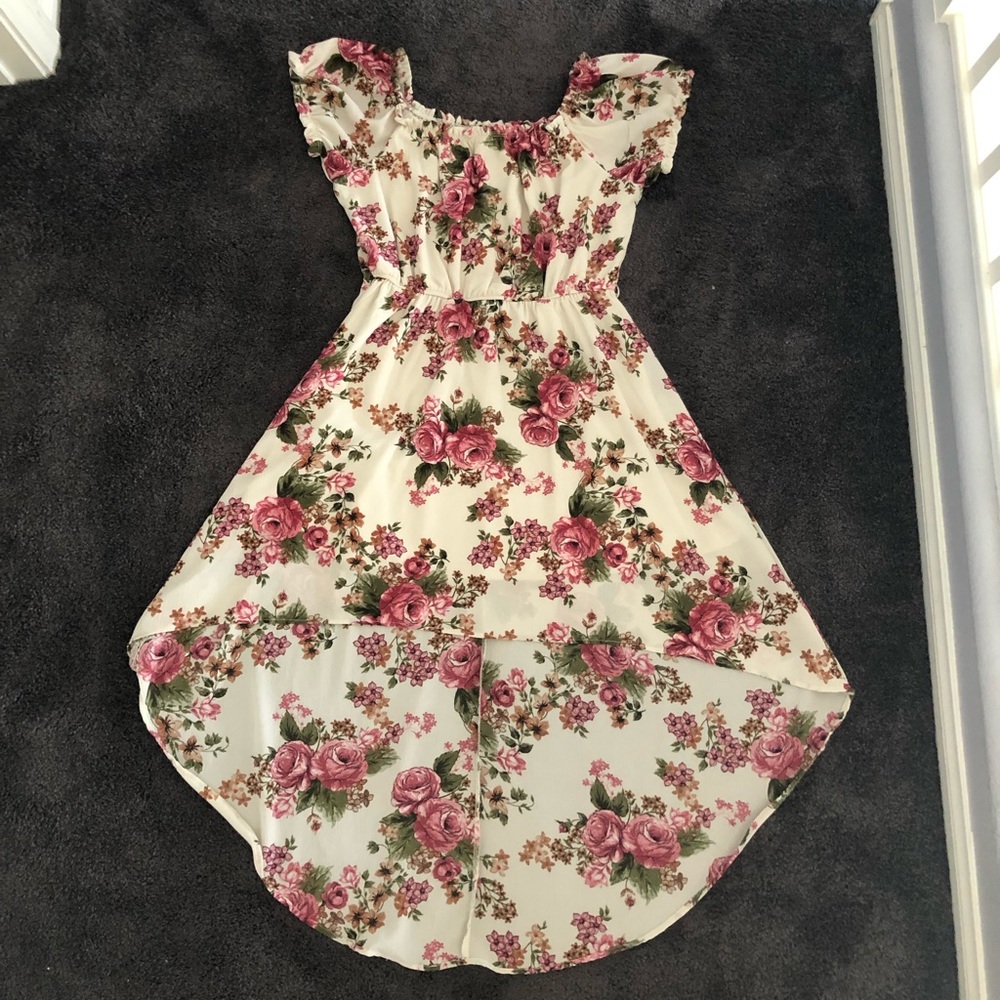 Floral High Low Summer Dress